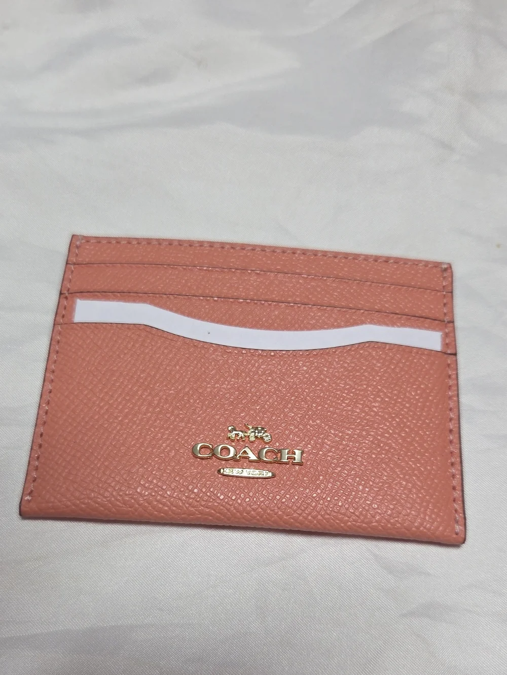 BNWT:Coach CORAL Color Leather Id/Card Case